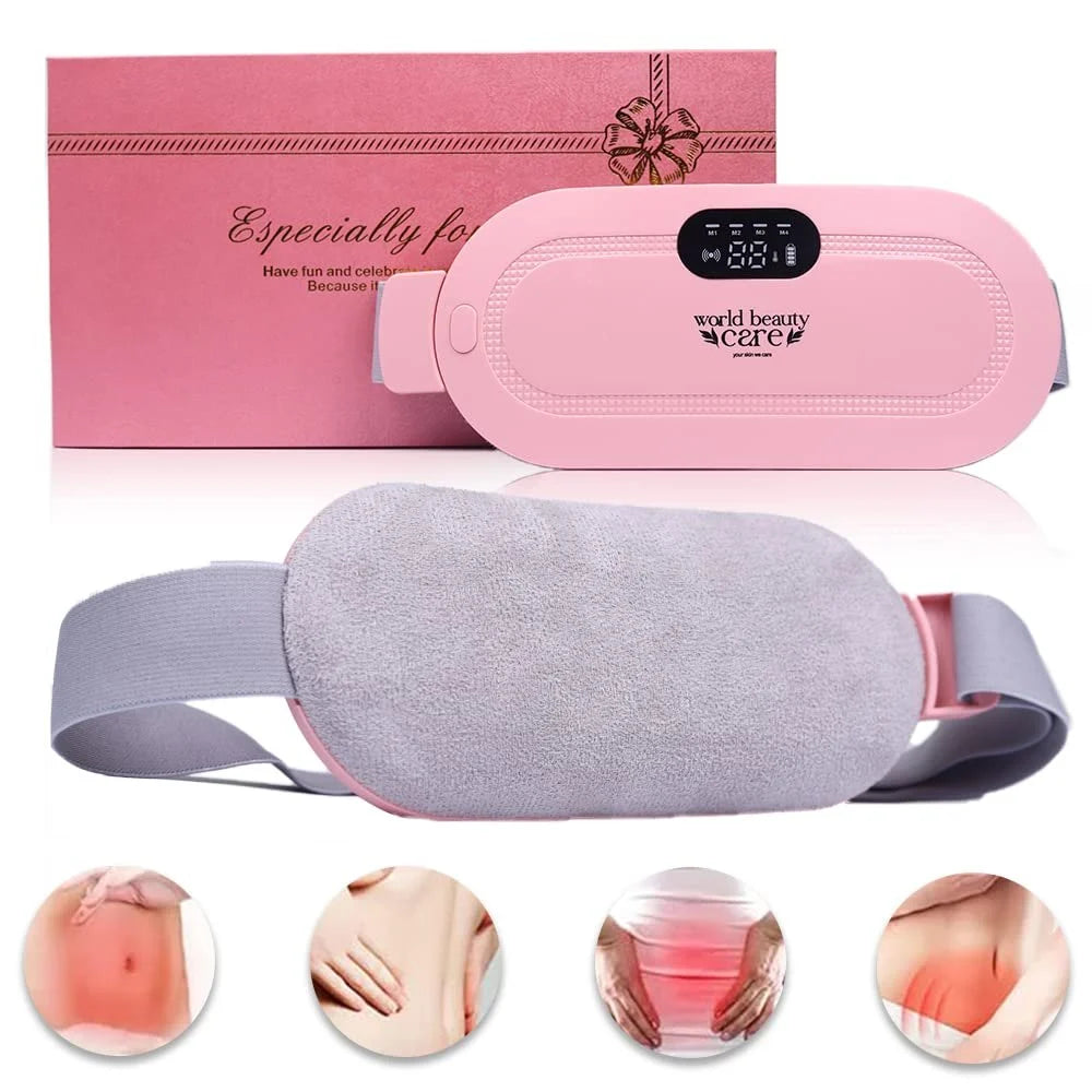 Menstrual Rechargeable Heating Pad for Period Pain, 3 Heat Level & 3 Vibration Mode Slimming Machine