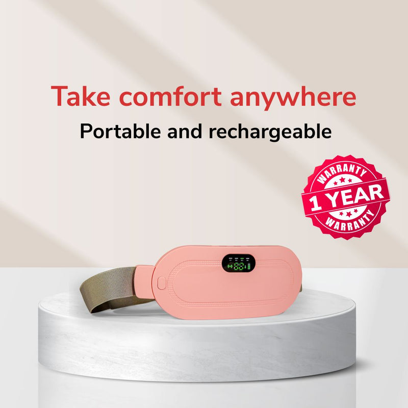 Menstrual Rechargeable Heating Pad for Period Pain, 3 Heat Level & 3 Vibration Mode Slimming Machine